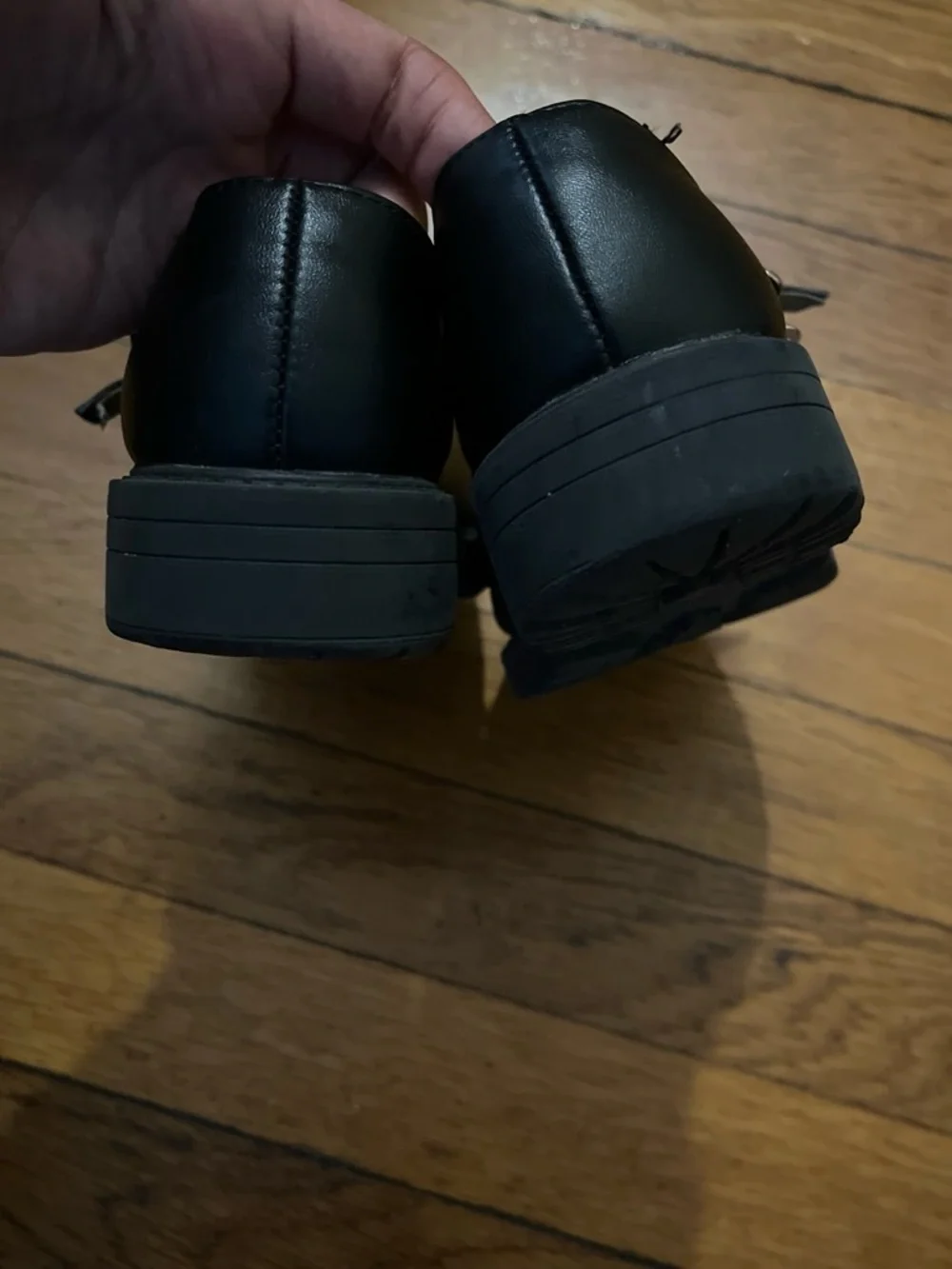 Justice Black Double-Strap Mary Jane Shoes for Kids